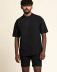 Venom Over Size Waffle Crew Neck And Short Set