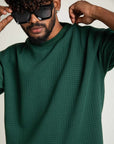 Venom Over Size Waffle Crew Neck And Short Set