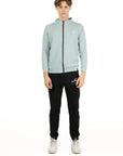 Sleek Melange Zipper Hoodie