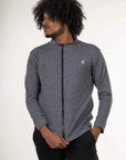 Sleek Melange Zipper Hoodie